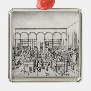 Ornement Carré Argenté Laboratoire de chimie de baron Justus von Liebig