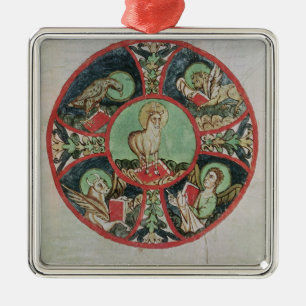 Ornement Carré Argenté L'agneau de Dieu