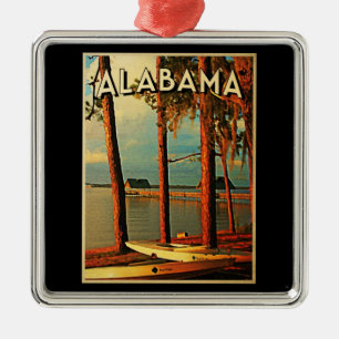 Ornement Carré Argenté L'Alabama vintage