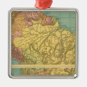 Ornement Carré Argenté L'Amérique du Sud 20