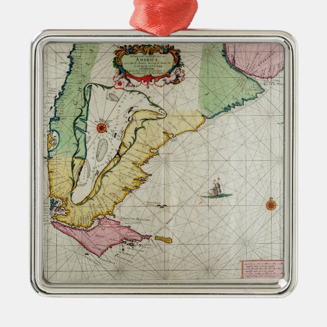 Ornement Carré Argenté L'Amérique, plaquent 17 de 'Le Nouveau et d'Illumi (Devant)