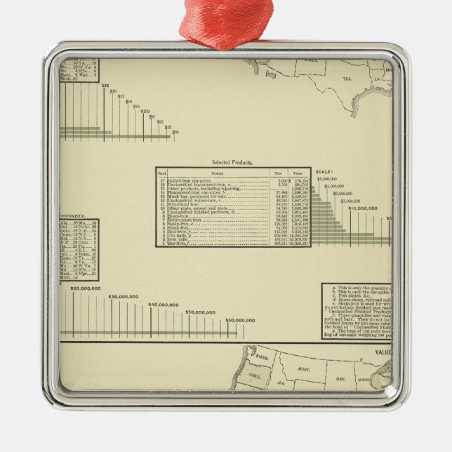 Ornement Carré Argenté Laminoirs de fer et hauts fourneaux (Devant)