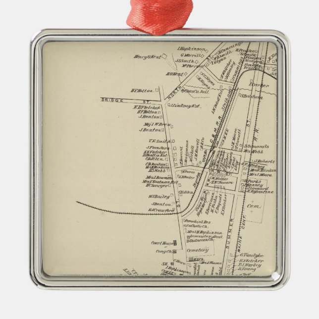 Ornement Carré Argenté Lancaster, ville de Lancaster (Devant)