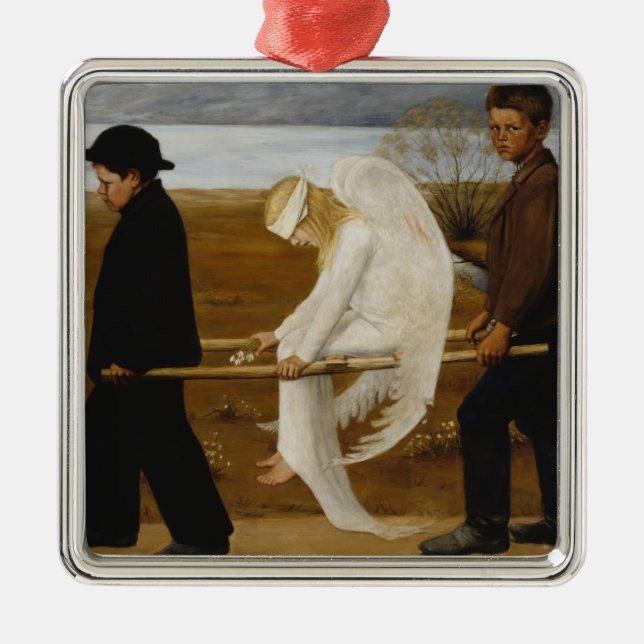 Ornement Carré Argenté L'ange blessé (Devant)