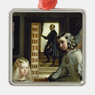 Ornement Carré Argenté Las Meninas ou la famille de Philip IV, c.1656 2