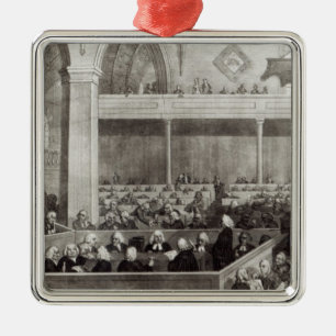 Ornement Carré Argenté L'Assemblée générale de Kirk de l'Ecosse