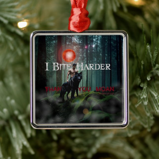 Ornement Carré Argenté L'atmosphère mystique de SlipperyJoe à l'Halloween (Arbre)