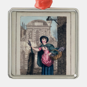 Ornement Carré Argenté Lavande, barre de temple, des 'cris de London