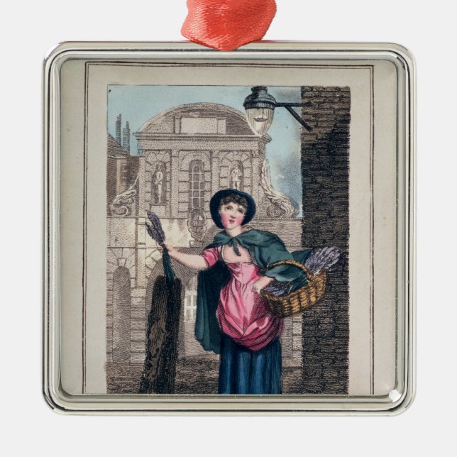 Ornement Carré Argenté Lavande, barre de temple, des 'cris de London (Devant)