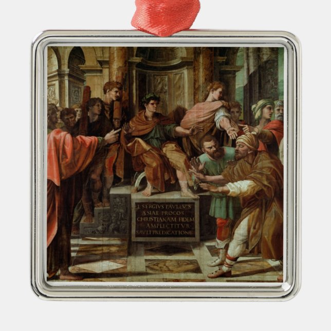 Ornement Carré Argenté L'aveuglement d'Elymas (bande dessinée pour le (Devant)