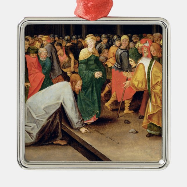 Ornement Carré Argenté Le Christ et l'adultère rentré par femmes, 1628 (Devant)