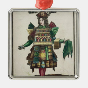 Ornement Carré Argenté Le costume du parfumeur