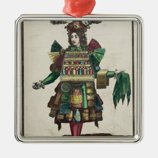 Ornement Carré Argenté Le costume du parfumeur (Devant)