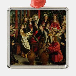 Ornement Carré Argenté Le festin de mariage chez Cana, c.1500-03