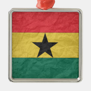Ornement Carré Argenté Le Ghana