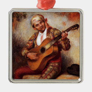 Ornement Carré Argenté Le guitariste espagnol (par Pierre-August Renoir)