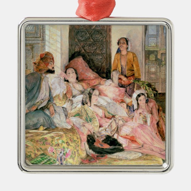 Ornement Carré Argenté Le Harem, vers 1850 (Devant)