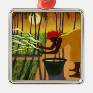 Ornement Carré Argenté Le jardin 2007 d'esprit