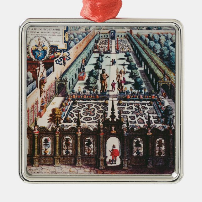 Ornement Carré Argenté Le jardin de Burgermeister Schwind (Devant)