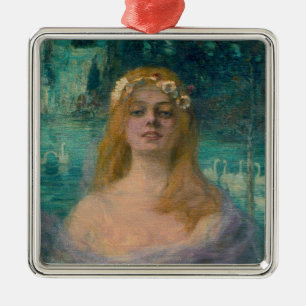 Ornement Carré Argenté Le lac Fairy (par Kimon Loghi)