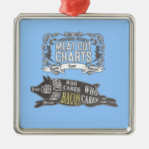 Ornement Carré Argenté Le LARD connaissent vos coupes de viande