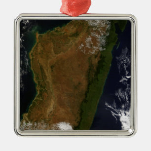 Ornement Carré Argenté Le Madagascar
