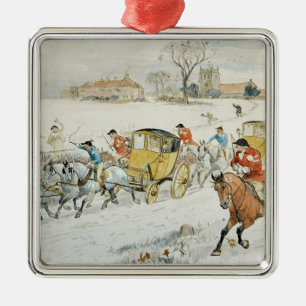 Ornement Carré Argenté Le mariage de l'en bois de Diana : renvoi de