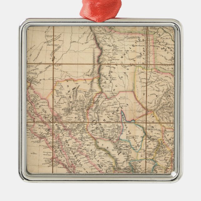 Ornement Carré Argenté Le Mexique 11 (Devant)