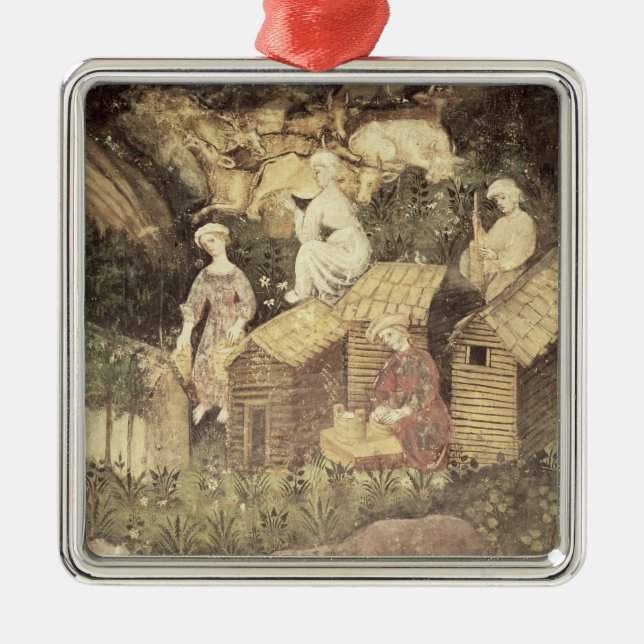 Ornement Carré Argenté Le mois de juin (Devant)