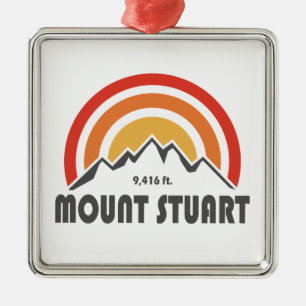 Ornement Carré Argenté Le mont Stuart