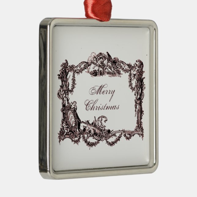 Ornement Carré Argenté Le Noël de Versailles baroque Merry (Droite)