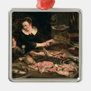 Ornement Carré Argenté Le poissonnier