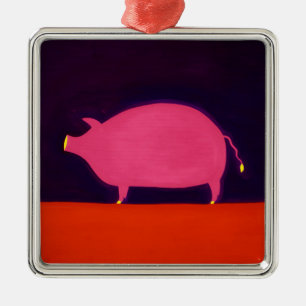 Ornement Carré Argenté Le porc 1998
