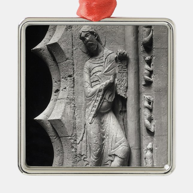 Ornement Carré Argenté Le prophète Isaïe déroulant un phylactère (Devant)