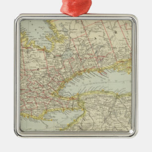 Ornement Carré Argenté Le Québec, Ontario, Canada