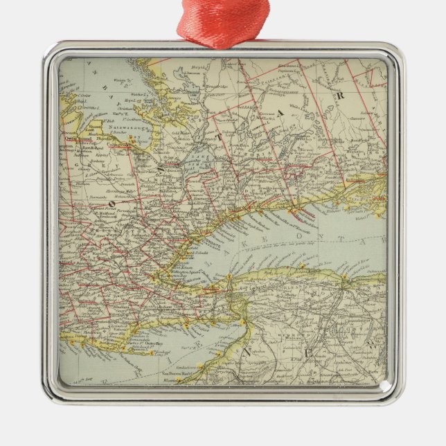 Ornement Carré Argenté Le Québec, Ontario, Canada (Devant)