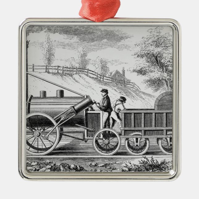 Ornement Carré Argenté Le 'Rocket (Devant)