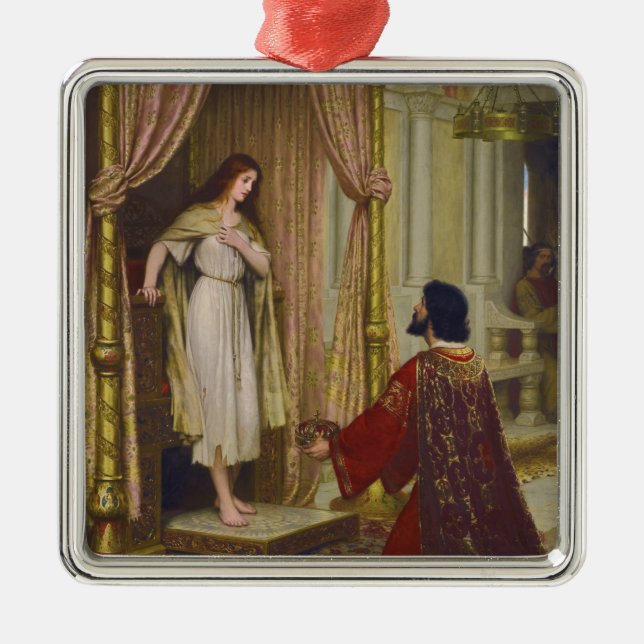 Ornement Carré Argenté Le roi et la mendiante (Devant)