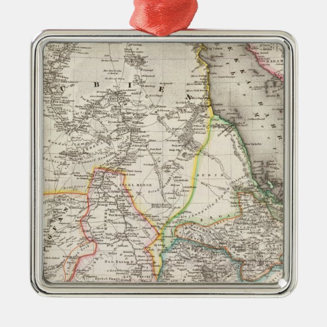 Ornement Carré Argenté Le Soudan, Ethiopie (Devant)