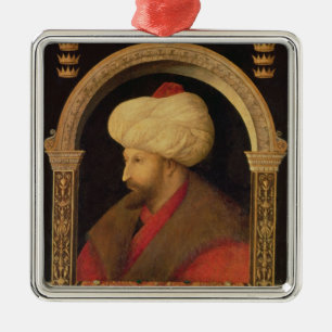 Ornement Carré Argenté Le sultan Mehmet II 1480