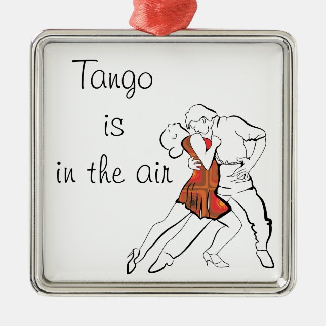 Ornement Carré Argenté Le tango est l'air (Devant)