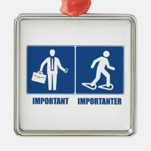 Ornement Carré Argenté Le Travail Est Important La Raquette À Neige