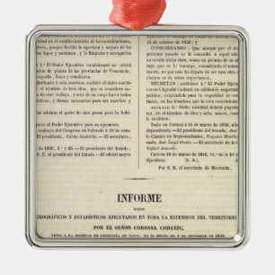 Ornement Carré Argenté Le Venezuela 2