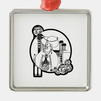 Ornement Carré Argenté L'écossais Rennie Mackintosh a inspiré la