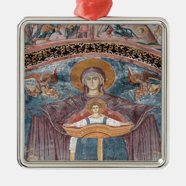 Ornement Carré Argenté L'église orthodoxe serbe, site de l'UNESCO, 2 (Devant)