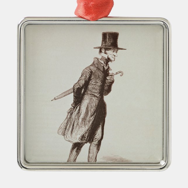 Ornement Carré Argenté L'employé (Devant)