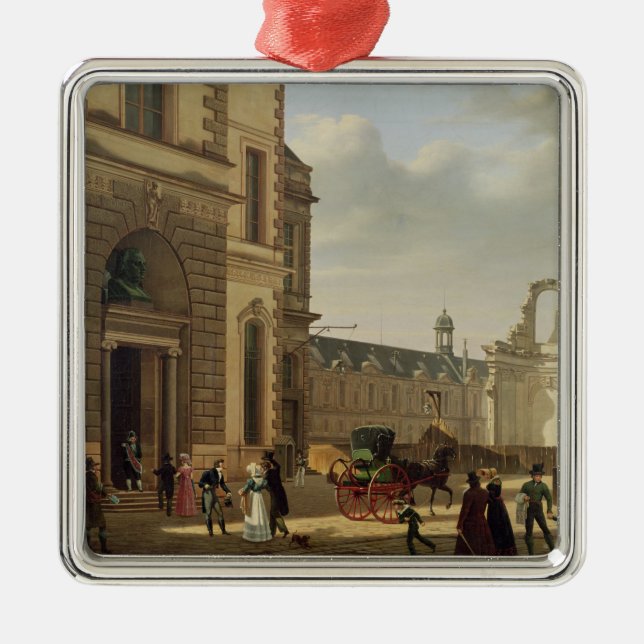 Ornement Carré Argenté L'entrée à Musee de Louvre et St (Devant)