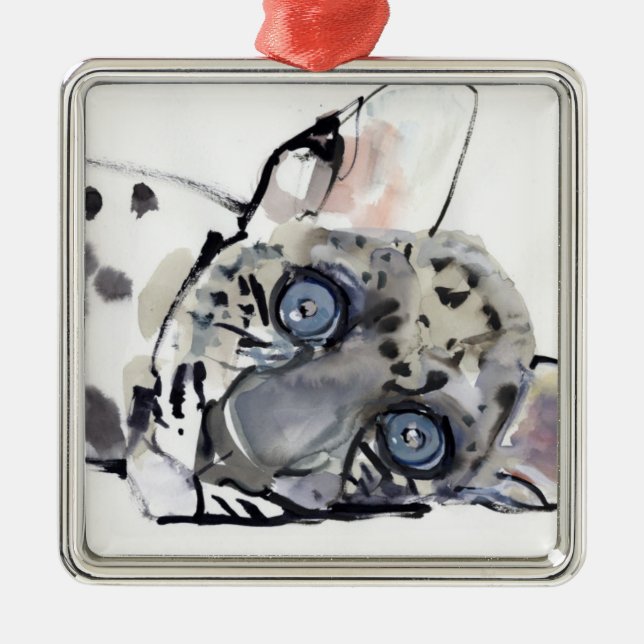 Ornement Carré Argenté Léopard Arabe 2008 3 (Devant)