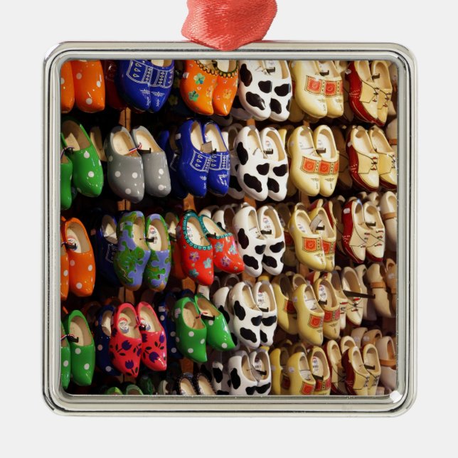 Ornement Carré Argenté Les Clogs Hollandais, (Devant)