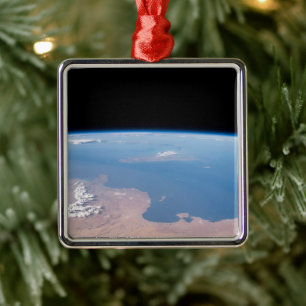 Ornement Carré Argenté Les Côtes De Tunisie Et Libye Et L'Île De Sicile